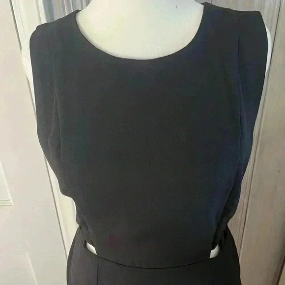 Black Midi Dress w/ cutouts Witchy Dark Romantic Goth Feminine LBD SZ S - Picture 3 of 10